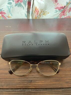 Ralph by Ralph Lauren RA6048 Gold Tortoise Cat Eye Eyeglass Frames with Case